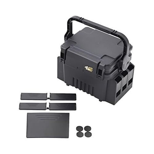  [아마존베스트]Meiho VS 7055 31.3 x 23.3 x 22.2 cm Black - Tackle Box for Artificial Lures, Fishing Box for Wobbler & Rubber Fish, Artificial Bait Box, Fishing Box