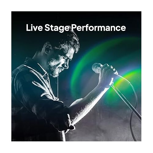  CAROL Vocal Microphone - Cardioid Unidirectional Dynamic Microphone with AHNC Noise Cancellation, for Professional Live Stage Singing Performance, Includes Stand Adapter and 14.8ft XLR Cable,AC-910