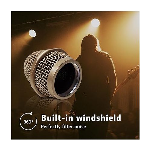  CAROL Dynamic Microphone with Super-Cardioid E dur-916S, Optimized for All Vocal Applications, minimizes handling Noise Without compromising Sound Quality (Golden)