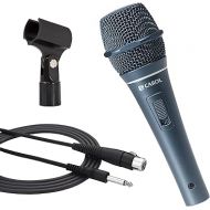 CAROL Dynamic Karaoke Microphone - Wired Microphone for Singing, Handheld Super Cardioid Karaoke Mic, Microphone with 15ft Detachable XLR to 1/4