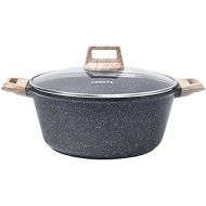 Carote Non Stick Dutch Oven with lid, Nonstick Stock Pot Soup Pot, Granite Cooking Pot, Casserole Dish with lid, Nonstick Cookware, PFOA Free(4.3-Quart, CLASSIC GRANITE)