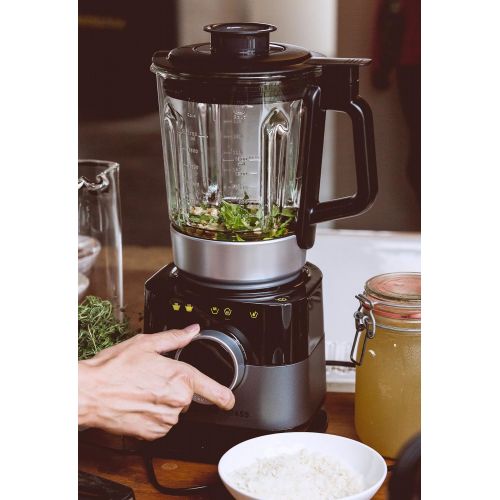  CARRERA Standmixer No 655 | Soup Smoothie Maker | Dampfgarer (BPA frei) | 4 Edelstahl Messer | Glas 1,75 Liter | 1000W/500W