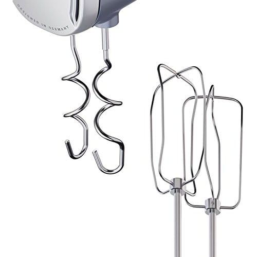  CARRERA Carrera elektrischer Handmixer No 555, 2 Aufsatze (Schneebesen und Knethaken aus Edelstahl), Kunststoff, Anthrazit-grau