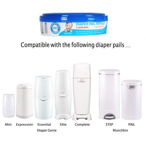  [아마존베스트]CARSC Upgraded Thicken 50%, Diaper Genie Refill Bags, Compatible with Diaper Genie Pails,4-6 Months Supply,1120 Count (Pack of 4) Save Money