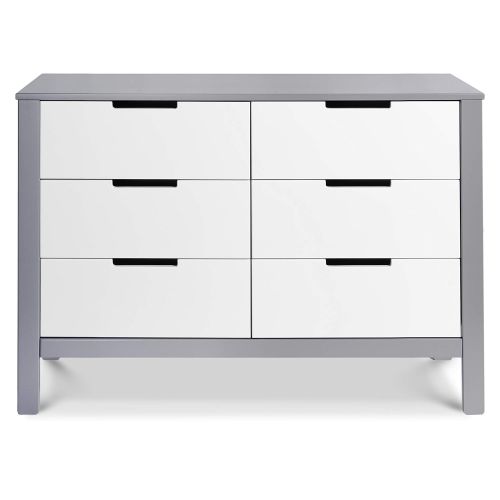  Carters by Davinci Colby 6 Drawer Dresser, Gray and White