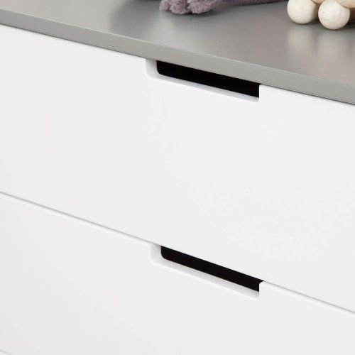  Carters by Davinci Colby 6 Drawer Dresser, Gray and White