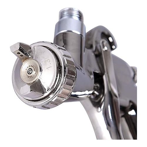  Cartman MP-400 HVLP Gravity Feed Air Spray Gun 20.2 oz Capacity, 9-11 CFM (Cubic Feet per Minute), Optimal Working Pressure 2.0bar/29psi, Nozzle Size:1.3mm