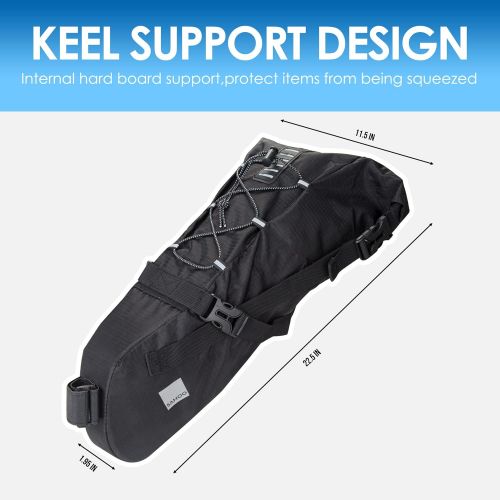  Cartman Bike packing Bags Large Bike Seat Bag Waterproof Cycling Tail Saddle Bag Under Seat Storage Pack for Mountain Road Bicycle Accessories 10L Large Capacity