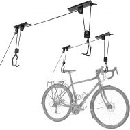 CARTMAN 2 Packs Garage Utility Ceiling-Mounted Bike Lift, Mountain Bicycle Hoist