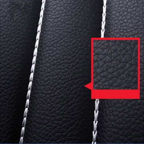  CARWORD PU Leather Universal Car Seat Covers Set Nonslip and Breathable Van Seat Automotive Accessories Interior(Black)