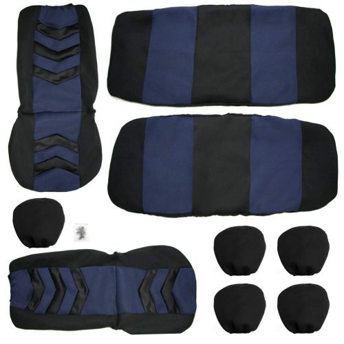  CARWORD Universal Car Seat Covers Absorbent, Non-Slip, Washable, for Cars, SUVS and Trucks Black and Blue