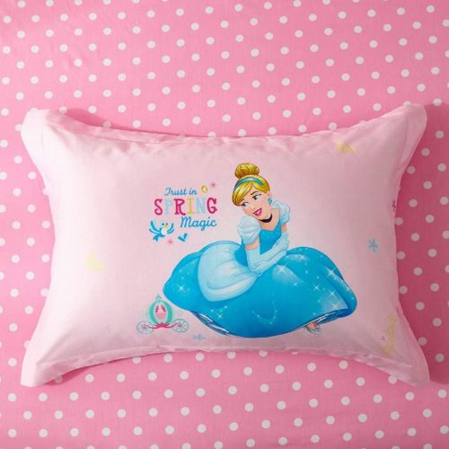  Casa 100% Cotton Kids Bedding Set Girls Princesses Cinderella and Bella Duvet Cover and Pillow Cases and Fitted Sheet,4 Pieces,Queen