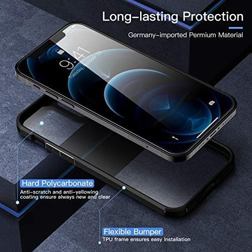  [아마존베스트]CASEKOO Defender Designed for iPhone 12 Case, Designed for iPhone 12 Pro Case [Military Grade Drop Protection], Clear Shockproof Protective Phone Case Slim Thin Cover 5G 6.1 inch 2