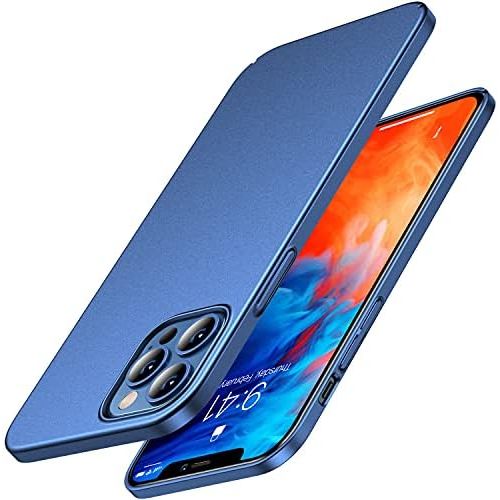  [아마존베스트]CASEKOO Slim Fit Compatible with iPhone 12 Pro Max Case, Ultra Thin Hard Plastic Protective Phone Case Cover with Matte Finish Coating Cases 6.7 inch, Blue