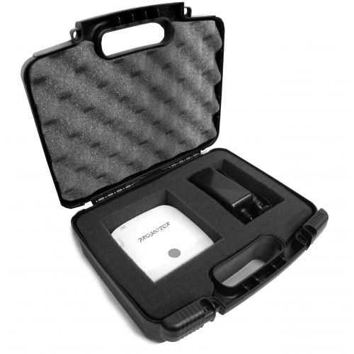  CASEMATIX TRAVEL Portable Pico Projector Case with Protective Foam fits Crenova XPE700  iCODIS CB-300  Ezapor GM60  Mileagea Pico DLP  ICopter Mini and Small Accessories