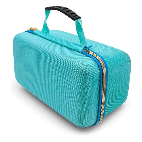  CASEMATIX Studio Case Compatible with Shure SM7B Microphone, Rode PodMic and Other Large Podcast Mics with XLR Recording Accessories - Includes Podcasting Mic Bag Only, Turquoise