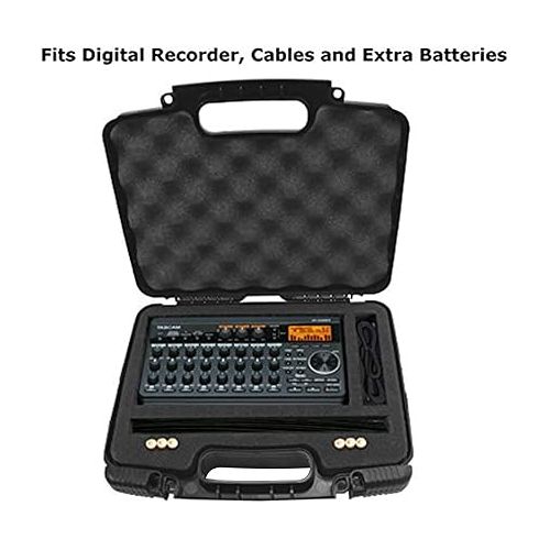  CASEMATIX Customizable Recorder Hard Case Compatible with Tascam MiNiSTUDIO Creator US-42B USB Audio Interface, US-42, DP-008EX, DP-006 Digital Pocket Studio Multi Track Recorders - Case Only