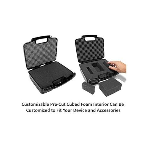  CASEMATIX Portable Recorder Case Compatible with Tascam Portacapture X8, DR-05x Dr-40x 22L 100MK 100MKiii 44WL Recorder, Mini Tripod, Adapter, Mic Windscreen and More - Customizable Hard Case Only