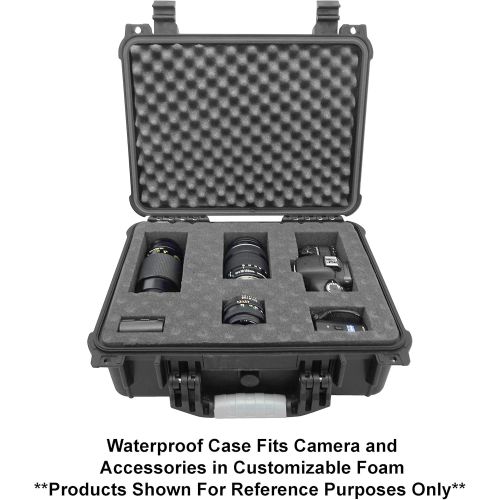  CASEMATIX 16 inch Waterproof Camera Bag Case Compatible with Canon DSLR Camera 90D, 80D, Rebel SL3, 6D Mark, 5D Mark, 1300D, T7i, T6 Camera Body, Lens, Flash and Accessories, Case