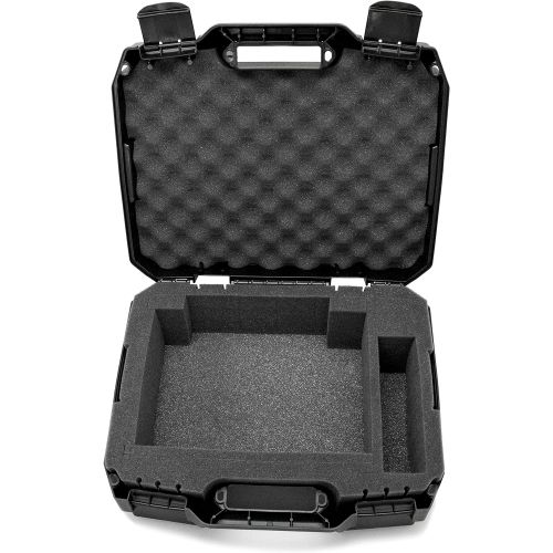  Casematix Projector Travel Case Compatible with Epson VS250 Svga , VS350 xga , VS355 wxga Projectors , Hdmi Cable and Remote with Custom Foam Compartment and Hard Shell Protection