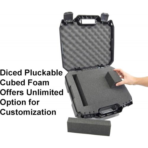  CASEMATIX Projector Travel Case with Customizable Foam Compatible with Epson PowerLite 1781W, V11H79602 and Other LCD Portable Projectors and Accessories - Includes Case Only for H