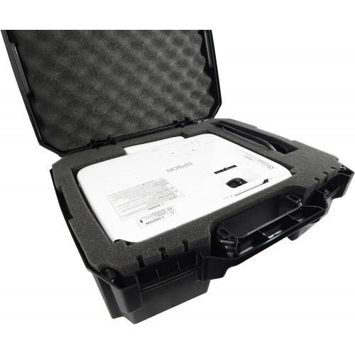  CASEMATIX Projector Travel Case with Customizable Foam Compatible with Epson PowerLite 1781W, V11H79602 and Other LCD Portable Projectors and Accessories - Includes Case Only for H