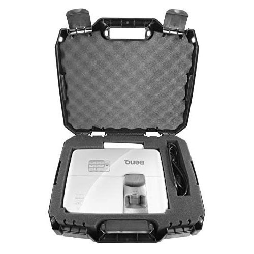  CASEMATIX Hard Shell Projector Travel Case with Customizable Interior Compatible with BenQ MX707 Projectors, MH535FHD, MW535A, HT1070A, MS524AE and More - Includes Case Only