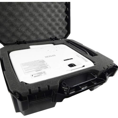  CASEMATIX Hard Shell Projector Travel Case with Customizable Interior Compatible with BenQ MX707 Projectors, MH535FHD, MW535A, HT1070A, MS524AE and More - Includes Case Only