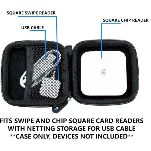  [아마존베스트]Casematix Portable Credit Card Reader Case Compatible with Square Contactless and Chip Reader, Cable