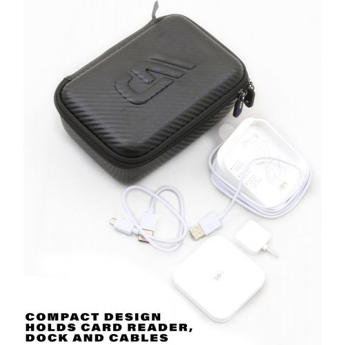  [아마존베스트]Casematix Portable Card Reader Case Compatible with Square Contactless Dock and Chip Reader Scanner Fits Dock, Square Reader, Chip Reader, USB Cables and Small Accessories
