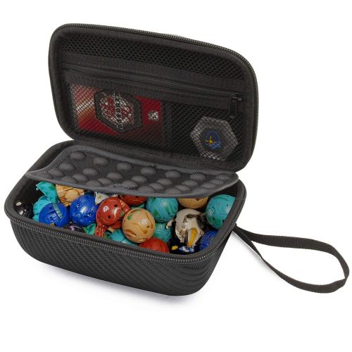  [아마존베스트]CASEMATIX Travel Case Compatible with Bakugan Figures, BakuCores and Trading Cards - Hard Shell Bakugan Case with Padded Divider and Wrist Strap Compatible with Collectible Battle