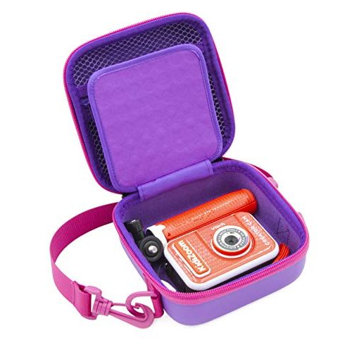  CASEMATIX Toy Camera Travel Case Compatible with VTech KidiZoom Creator Cam Video Camera and Accessories for Cams, Includes Purple Case Only