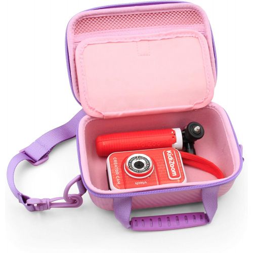  CASEMATIX Toy Camera Case Compatible with VTech Kidizoom Creator Cam Video Camera and Accessories, Includes Pink Case Only