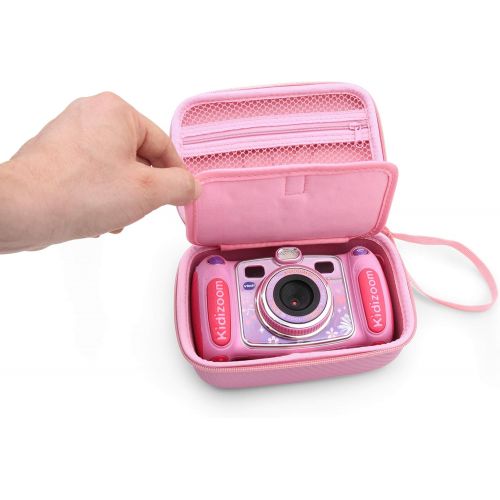  CASEMATIX Pink Camera Case Compatible with Kidizoom Camera Pix Plus , Dragon Touch Instant Print Camera and Camera Toy Accessories - Includes Case Only