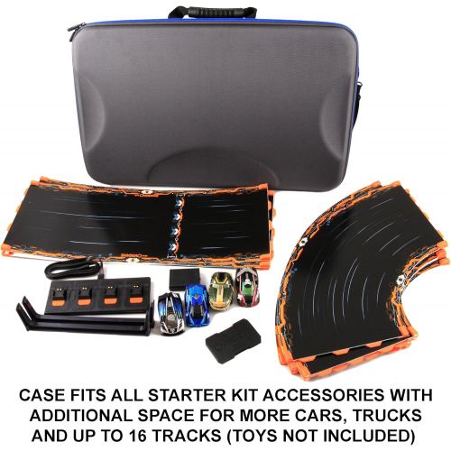  CASEMATIX GARAGE Box Case To Carry Anki Overdrive Starter Kit Tracks or Fast & Furious Edition and Expansion Tracks (16 Total), Supercars , Charging System and More - Includes Thre