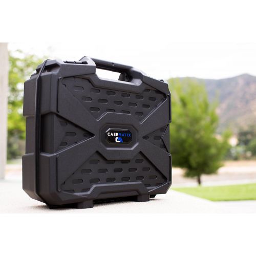  CASEMATIX Projector Travel Case Designed for Epson VS250 SVGA, VS350 XGA, VS355 WXGA Projectors, HDMI Cable and Remote - Custom Foam Compartment and Hard Shell Protection