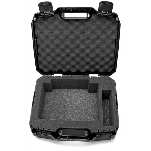  CASEMATIX Projector Travel Case Designed for Epson VS250 SVGA, VS350 XGA, VS355 WXGA Projectors, HDMI Cable and Remote - Custom Foam Compartment and Hard Shell Protection