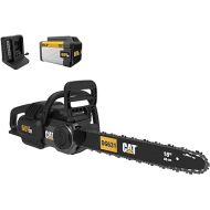 Caterpillar DG631 60V Brushless 18” Chainsaw, Battery Chainsaw with Chain Brake for Safety, Electric Chainsaw Cordless with Tool-Free Chain Tensioning - Battery & Charger Included