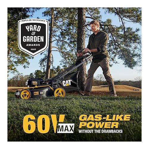  Cat DG610.9 60V 15” Brushless String Trimmer Cordless with Dual Line Bump Feed Head, Edger with Quick Line Load, Weed Trimmer with ECO Mode for Extended Runtime - Tool Only