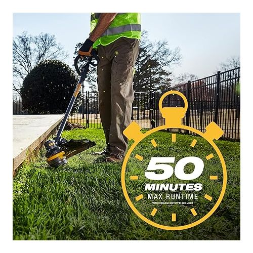  Cat DG610.9 60V 15” Brushless String Trimmer Cordless with Dual Line Bump Feed Head, Edger with Quick Line Load, Weed Trimmer with ECO Mode for Extended Runtime - Tool Only