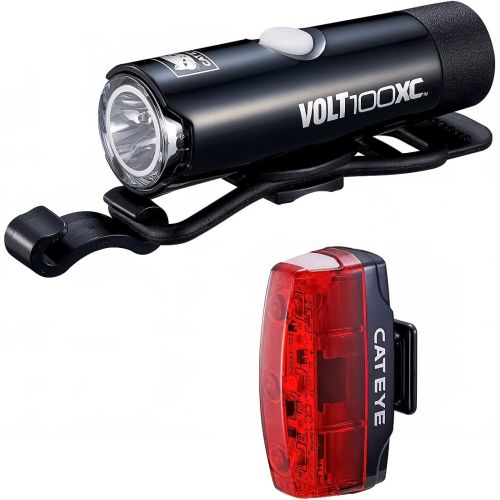  CAT EYE Volt 100 XC Rechargeable Headlight and Rapid Micro Rear Bike Light