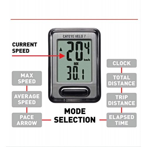  CATEYE - Velo 7 Wired Bike Computer CC-VL520