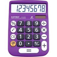 [아마존베스트]CATIGA Desktop Calculator 8 Digit with Large LCD Display and Sensitive Button, Solar and Battery Dual Power, Standard Function for Office, Home, School, CD-8185 (Light Purple)
