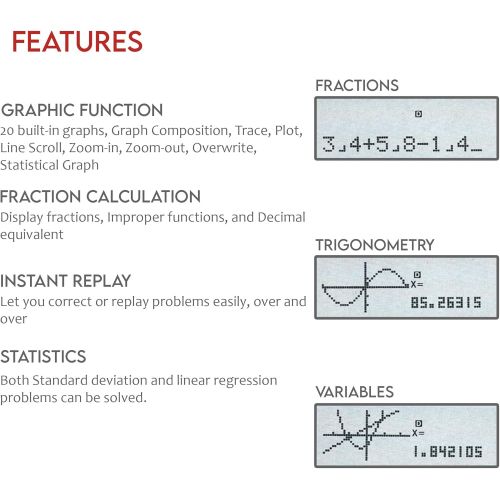  [아마존베스트]Scientific Graphic Calculator - CATIGA CS121 - Scientific and Engineering Calculator - Programmable System (Black)