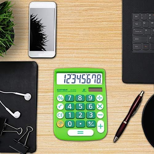  CATIGA CD 8185 Office and Home Style Calculator 8 Digit LCD Display Suitable for Desk and On The Move use. (Green)