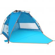 CATRP-Tent CATRP Brand 2-3 Person Beach Tent Fully Automatic Pop Up Sunscreen Outdoor Portable Fishing Tent,Blue