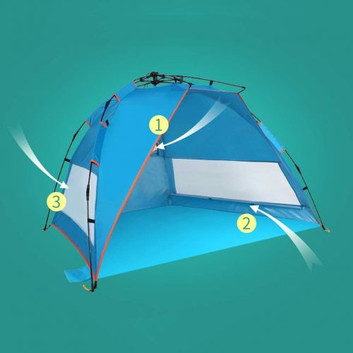  CATRP-Tent CATRP Brand 2-3 Person Beach Tent Fully Automatic Pop Up Sunscreen Outdoor Portable Fishing Tent,Blue