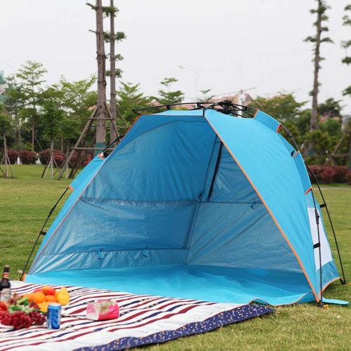  CATRP-Tent CATRP Brand 2-3 Person Beach Tent Fully Automatic Pop Up Sunscreen Outdoor Portable Fishing Tent,Blue