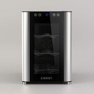 CAVIST CAVIST6 Weinkuehlschrank/ 37,8 cm hoch/Fassungsvermoegen 20L / 6 Flaschen/Einstellbare Temperatur von 8°C bis 18°C/UV-geschuetzte Tueren