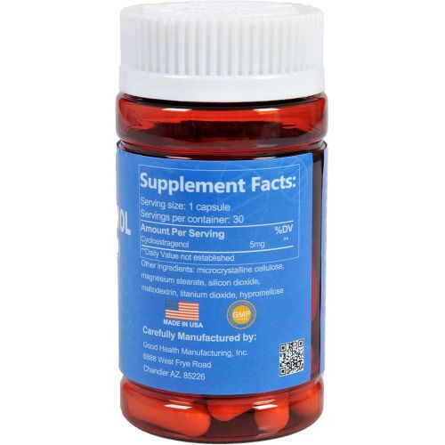  CAW Anti-aging Supplement | Hypersorption Cycloastragenol 98% | 5mg 180enteric-coated Capsules